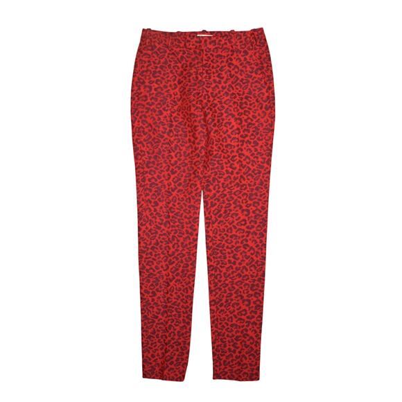 ZADIG & VOLTAIRE $298 Prune Leopard Print Skinny Pant Red IT 34 / US XS - Picture 3 of 6